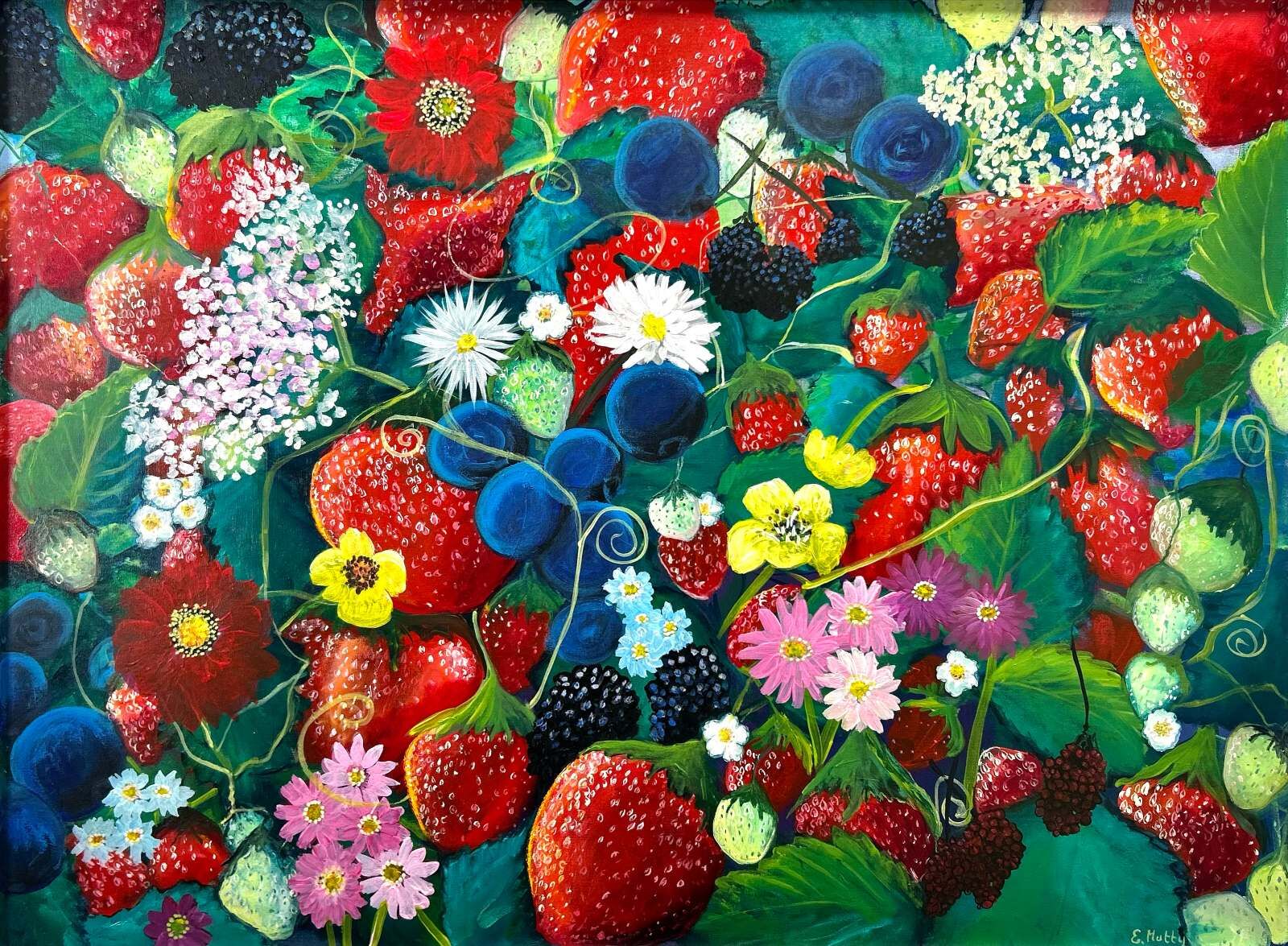 - Summer Flowers and Fruit -