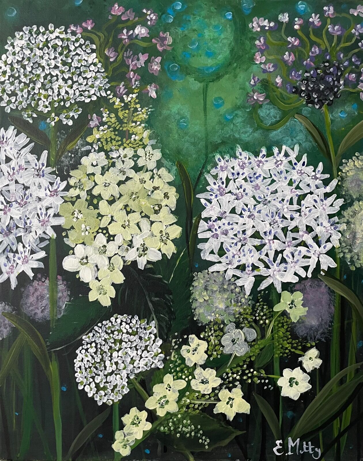 - Flowers in Green -