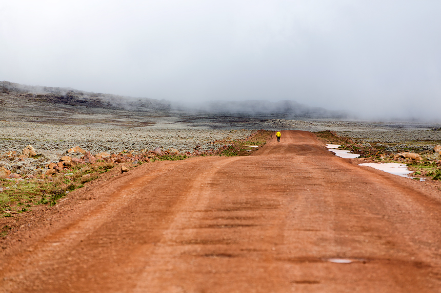 On the highest all-weather road in Africa, walking is optional...