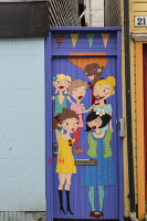 Cartoon door.