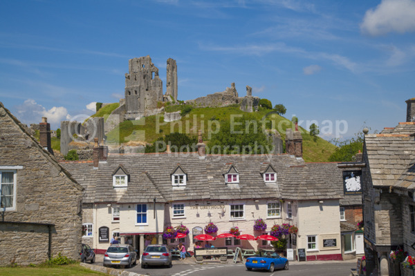 Corfe Castle, Vilage & Castle,Dorset,England.