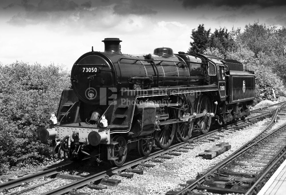 BR Class 5MT 4-6-0 No 73050 “ City of Peterbough “ at the Nene Valley Railway Cambridgeshire.