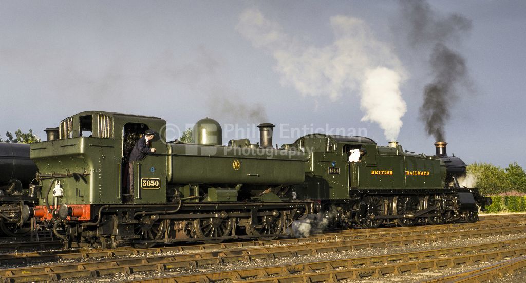 GWR pannier tank No 3650 & BR '5101' class 2-6-2T 'large prairie'