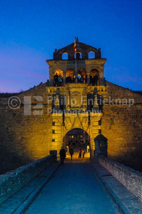 Gateway to Ciudadela de Jaca, Jaca, Huesca, Spain