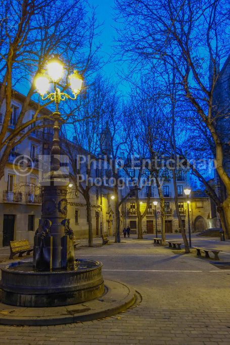 Square in old town ( Casco Viejo ) Pamplona Navarra Spain