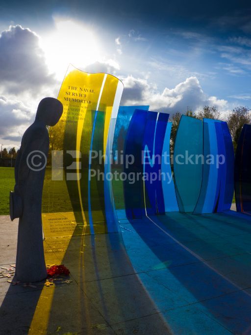 The Naval Service Memorial Sculpture at the National Memorial Arboretum