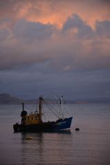 Small Boat in a wintery dusk