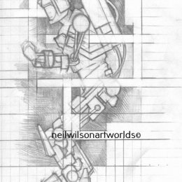 Suit 1, 2016. (Pencils). 300mm x 300mm.