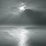 Calm silver seas
