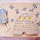 Detail,  Patons and Baldwins tile , Alloa Heritage Tile Panel, Alloa Family Centre , stoneware, 2010