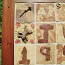 Jupiter Urban Wildlife Centre detail,  The  beautiful dark brown  clay is 100% Jupiter Wetland clay dug up by the Nature Watch children.