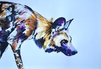 "Painted Dog"  5" x 7"