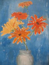 Orange Daisies on Paper
