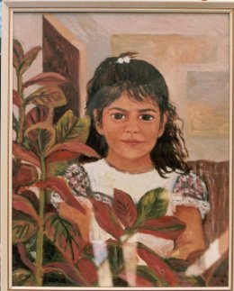 Little Girl with Plants
