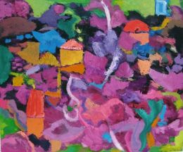 Nicosia Through Bougainvillea