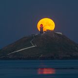 Supermoon over Ballycotton