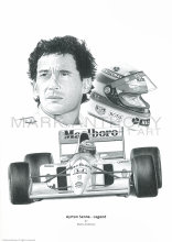 Ayrton Senna - Legend Ayrton Senna fine art print taken from the original pencil drawing