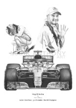 Lewis Hamilton - King Of An Era Lewis Hamilton 2018 Formula 1 World Champion fine art print