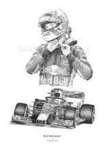 Max Verstappen - 2019 Season Max Verstappen Art Print by Mark Anthony F1 Art