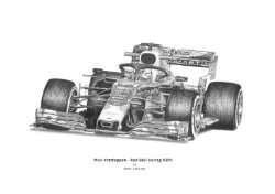 Max Verstappen - Red Bull RB15 Max Verstappen driving Red Bull RB15 F1 Car Fine Art Print
