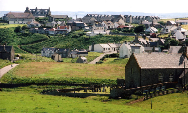 View approaching Collieston from Oldcastle