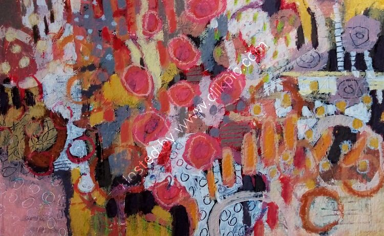 Fireworks in a yellow vase