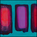 floats on teal blue, 2010 <br>
oil on gesso