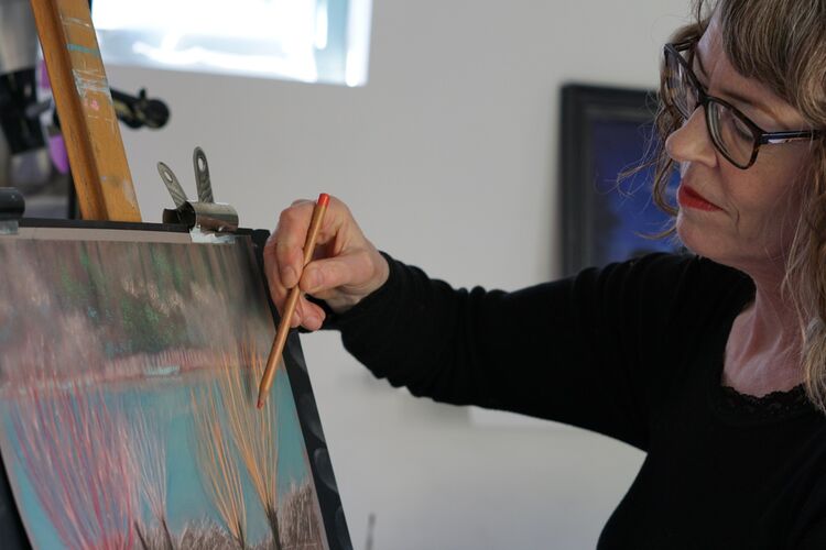 Working in the studio