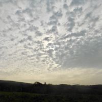 A typical mackerel sky andwarning of change.