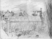 Greenhouse - pencil drawing