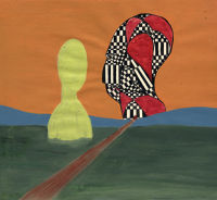 Heads - acrylic pen and ink