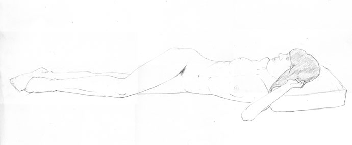 Life Drawing - Ann - pencil