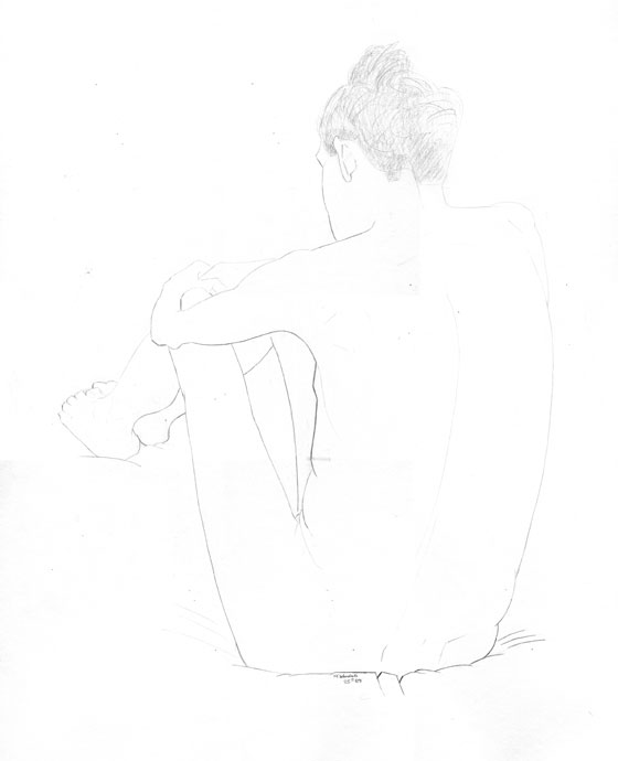 Life Drawing - Chris - pencil