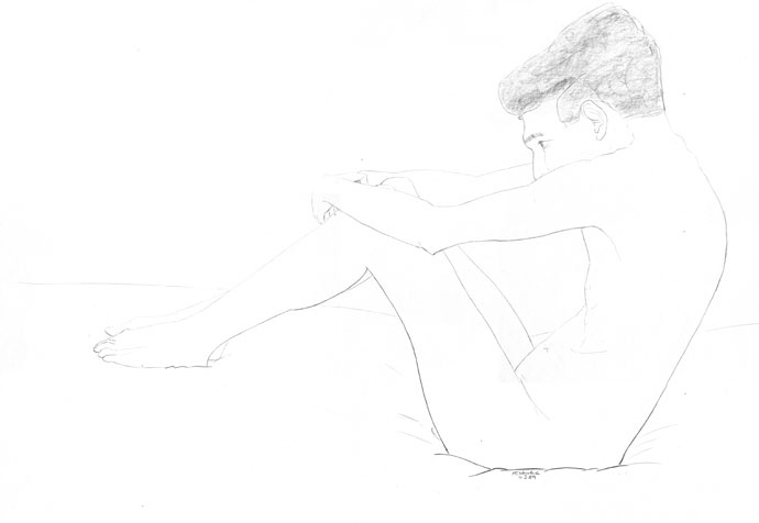 Life Drawing - Chris - pencil