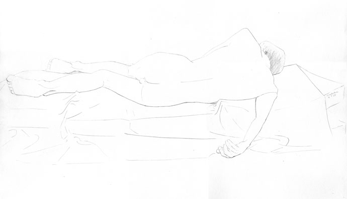 Life Drawing - Chris - pencil