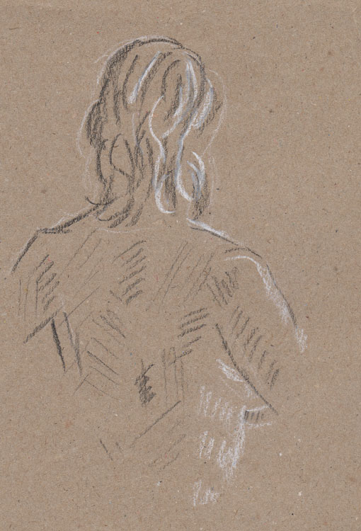 Life Study - Anna - Carbon Pencil and Chalk