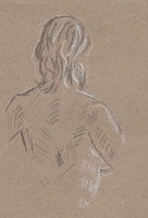 Life Study - Anna - Carbon Pencil and Chalk