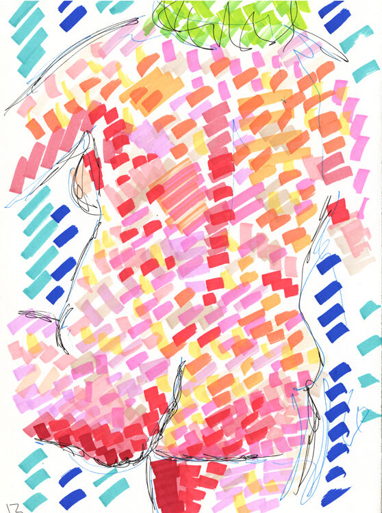 Life Study - Coralie - Marker Pen