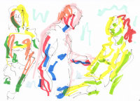 Life Study - Corinne, Jane and John - Marker pen