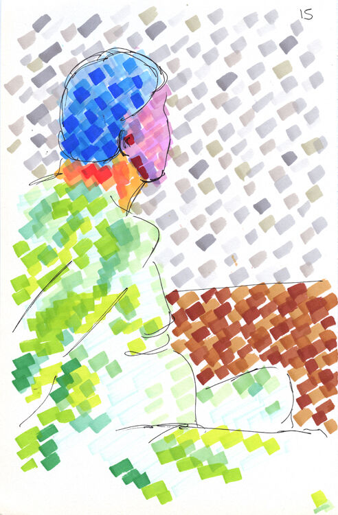 Life Study - Del - Marker Pen