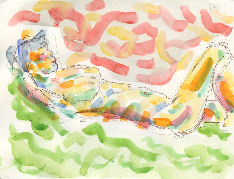 Life Study - Maria' - Watercolour