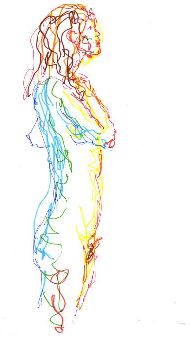 Life Study - Sarah - marker pen