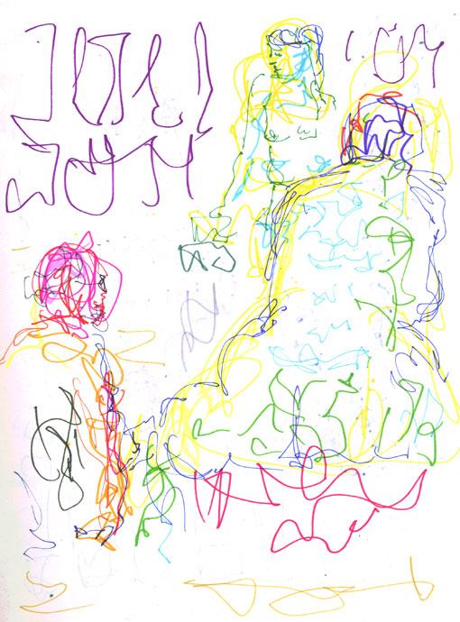 Life study - Spirited Bodies - marker pen