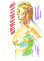 Life study - Abigail  - marker pen