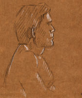 Life study - Alex - carbon pencil and chalk