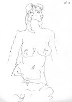 Life study - Alice - pen and ink