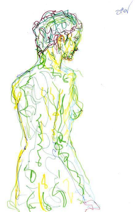 Life study - Anna - marker pen