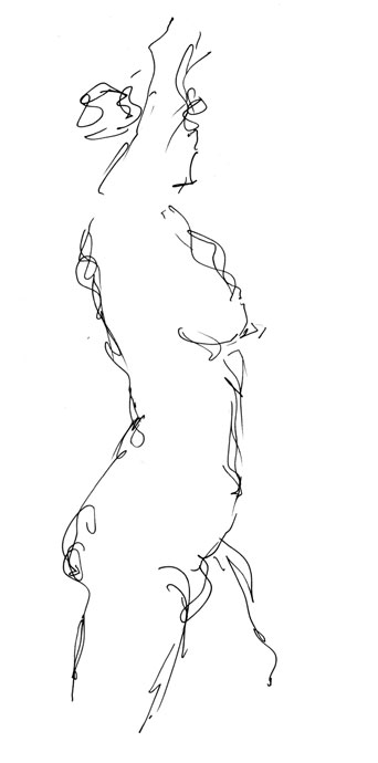 Life study - Catherine - pen and ink