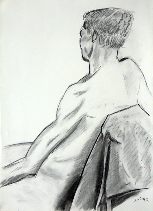 Life study - Chris - charcoal