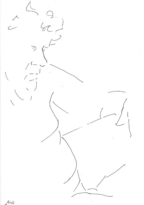 Life study - Clifford - pen and ink